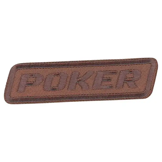 Scudetto rettangolare Poker beige