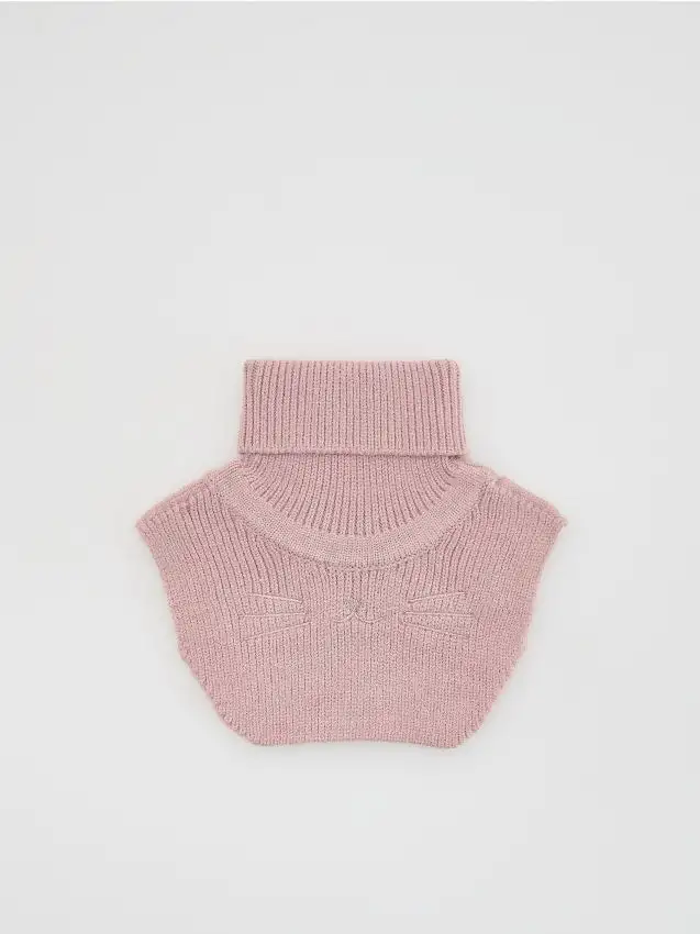 Dolcevita liscio con ricamo Colore rosa pastello