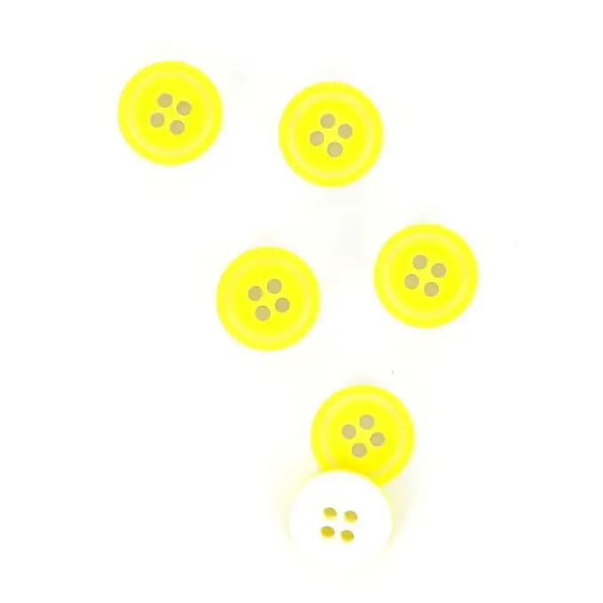 bottoni gialli e bianchi 14 mm