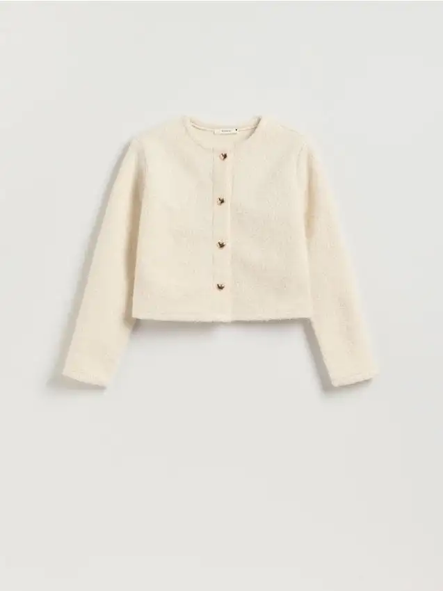 Giacca con bottoni decorativi Colore panna