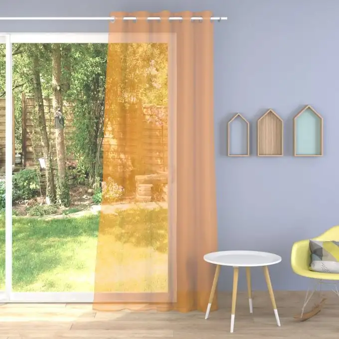 Tessuto velo piombato Cocktail giallo - 300 cm