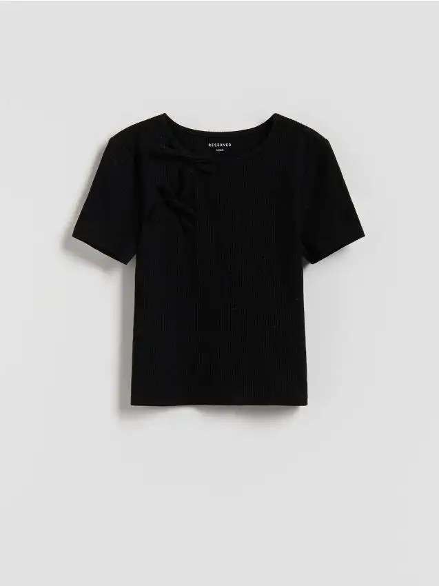 Camicia a costine con fiocchi Colore nero