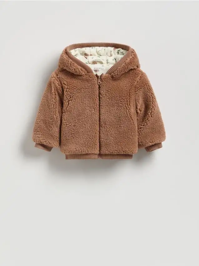 Giacca in montone sintetico Colore caffè