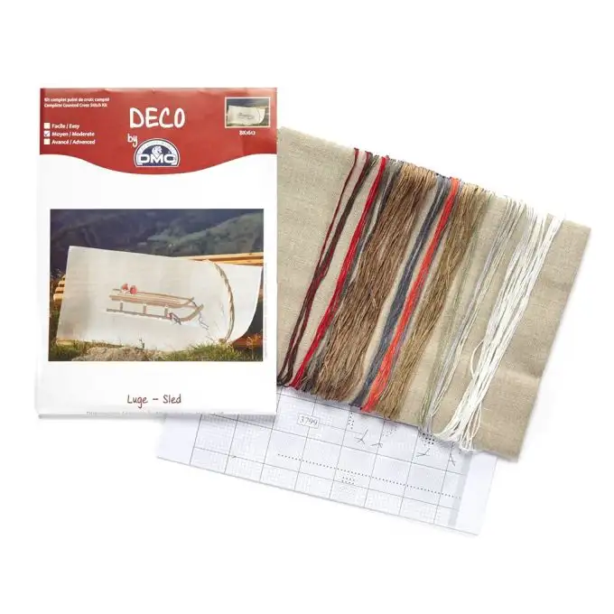 Kit punto croce slitta montagna