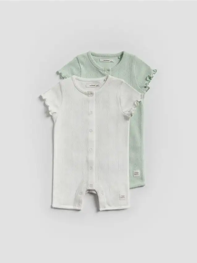 Tutina in cotone 2 pezzi Colore panna