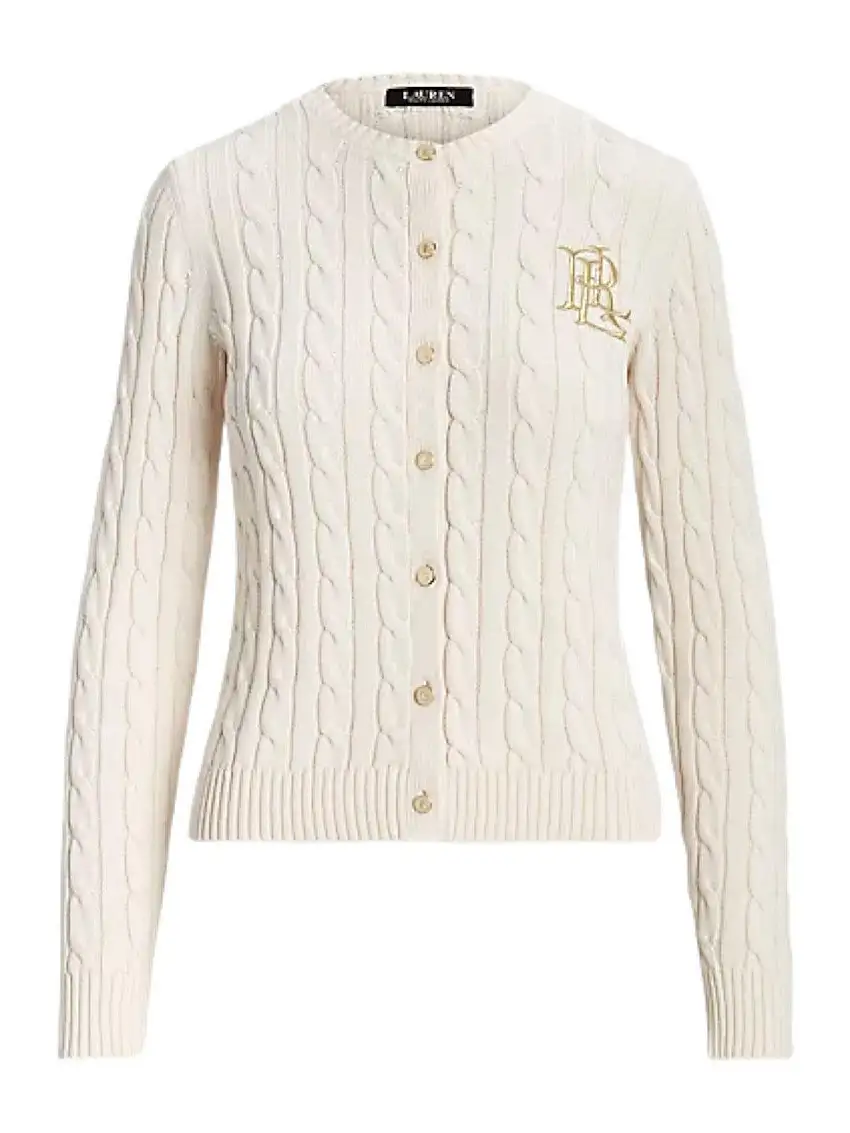 LAUREN RALPH LAUREN Women's Cardigan 200932225 001 Beige