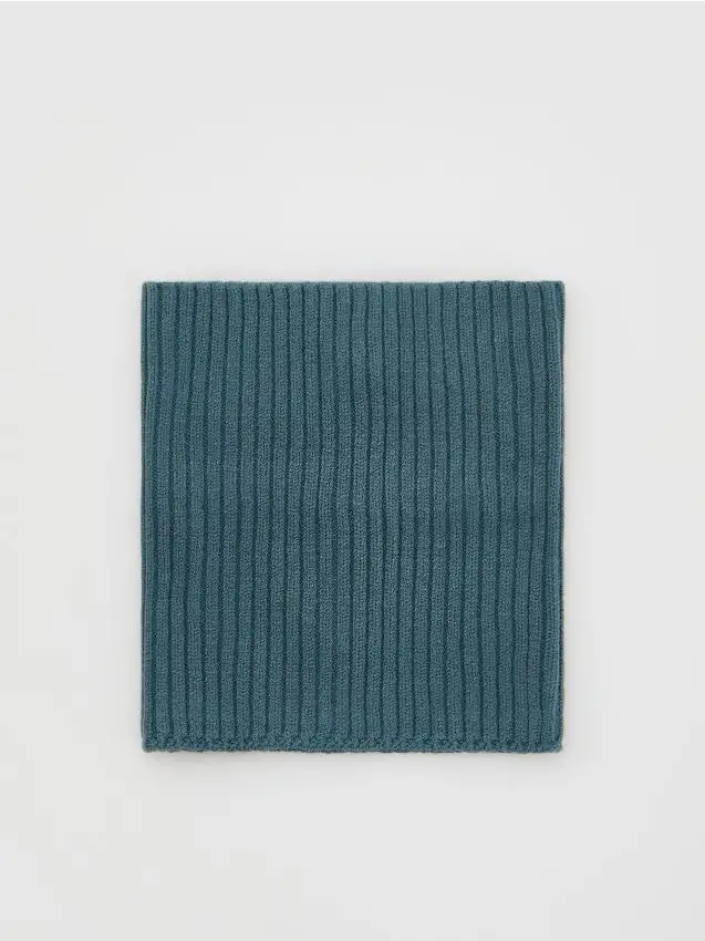 Scaldacollo a coste in misto viscosa Colore blu