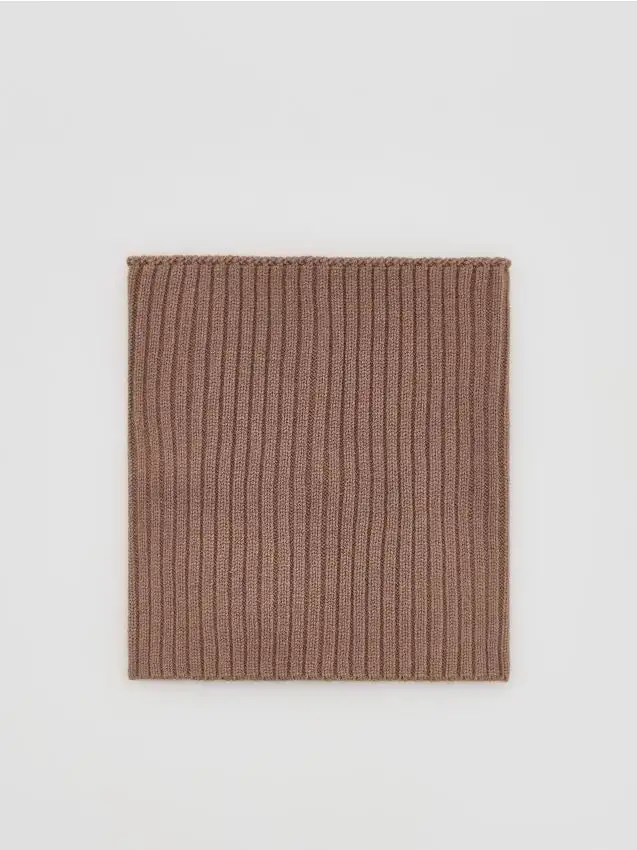 Scaldacollo a coste in misto viscosa Colore caffè