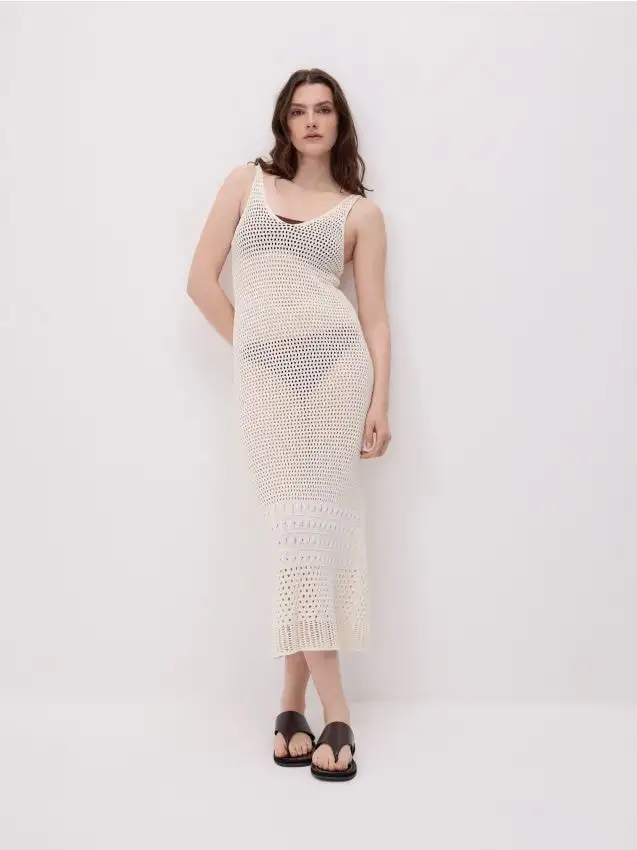Maxivestito in jersey Colore panna