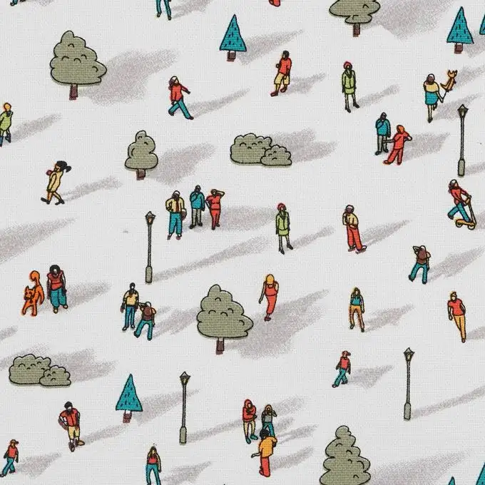 Tessuto cotone spesso persone