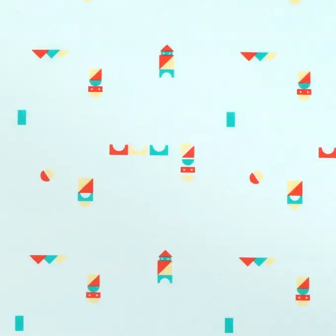 Popeline cotone robot verde