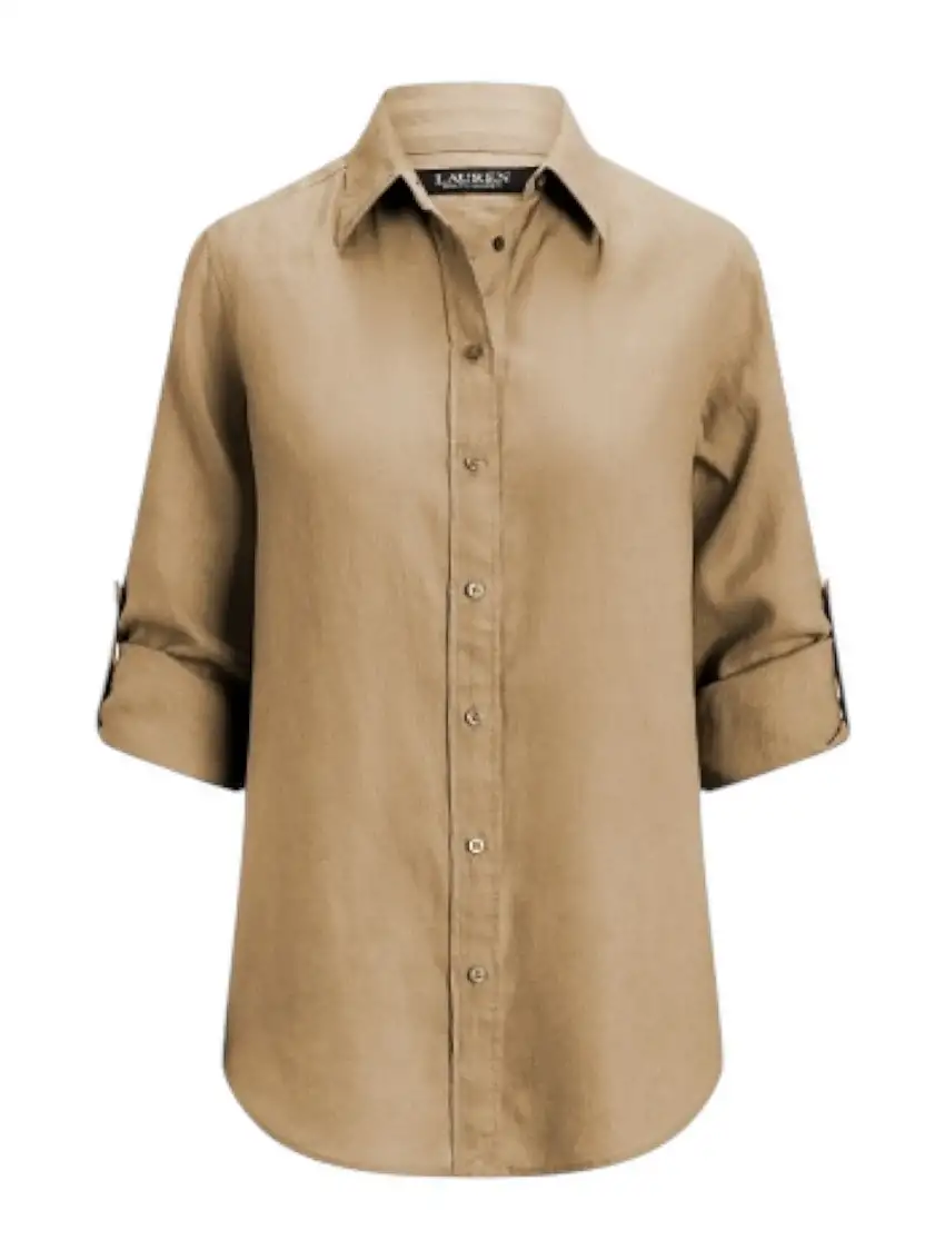 LAUREN RALPH LAUREN Women's Shirt Karrie 200782777 060 Brown