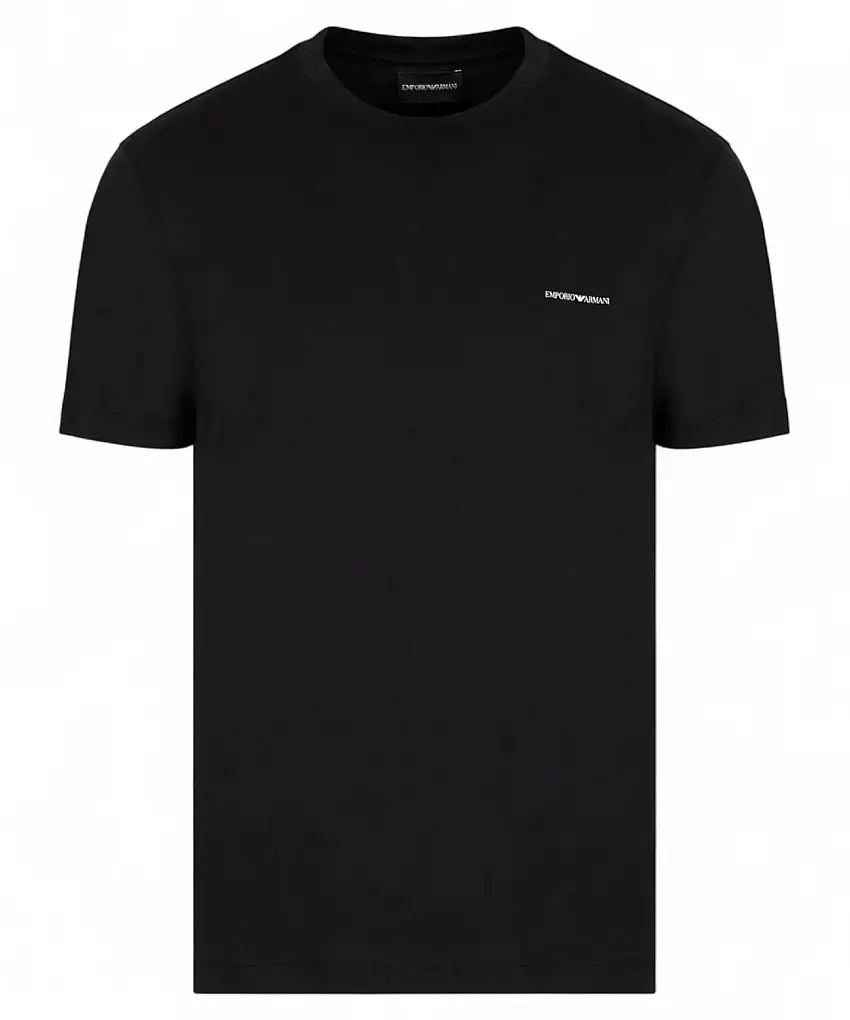 Emporio Armani T-shirt girocollo in jersey misto lyocell con micro logo Emporio Armani | Vittorio Citro - Dal 1920