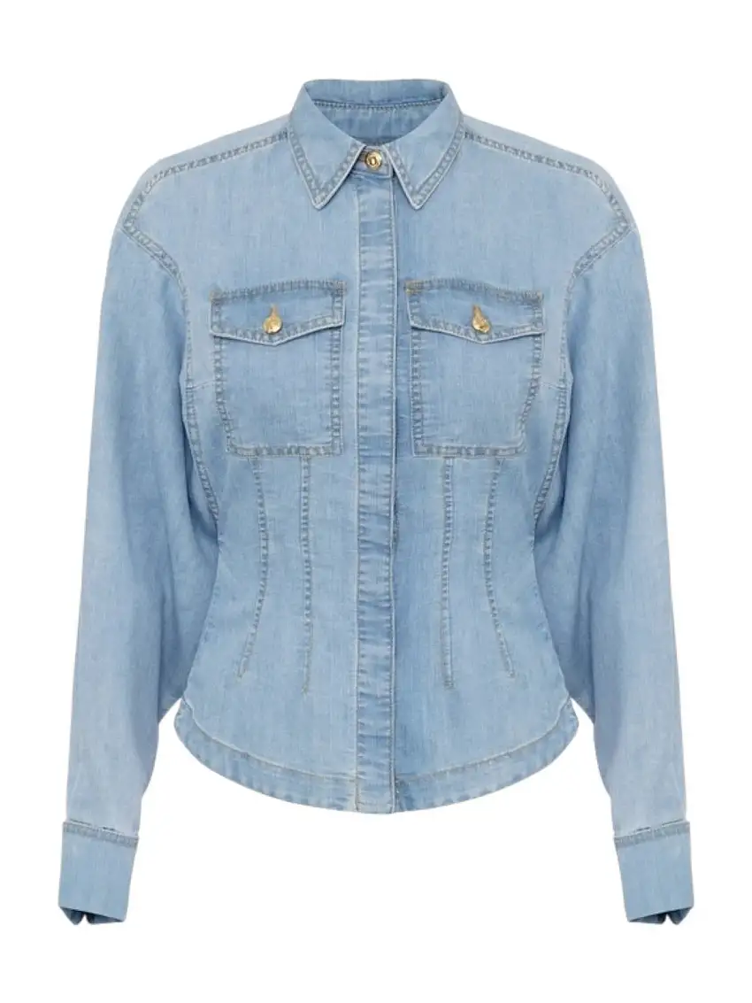 ELISABETTA FRANCHI Women's Shirt CJ33D51E2-192 Blue