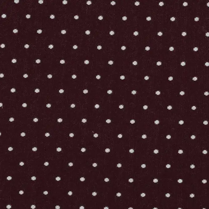 Tessuto maglia a pois bordeaux