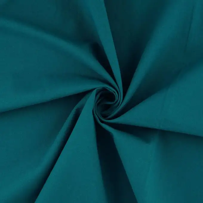 Tessuto popeline cotone biologico tinta unita blu