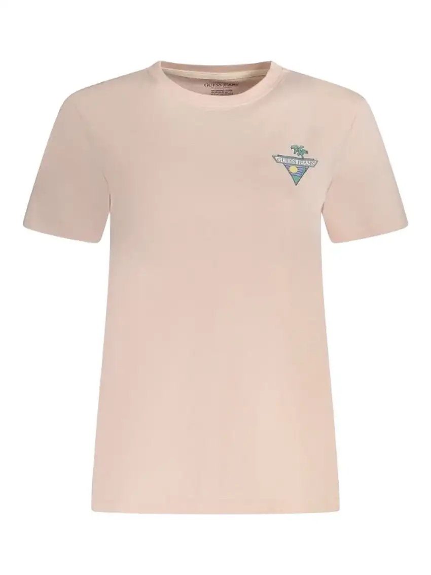 GUESS Women's T-shirt GJ SS CN REG TRIANGLE PALM TEE W5GI25 J1314 G6R4 Pink