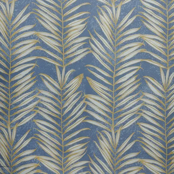 Tessuto cotone semi-intrecciato grandi foglie