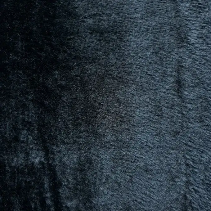 Tessuto pelliccia sintetica coniglio nero 140