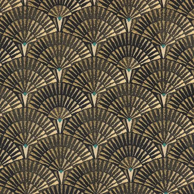 Tessuto jacquard oro ventaglio Alcande