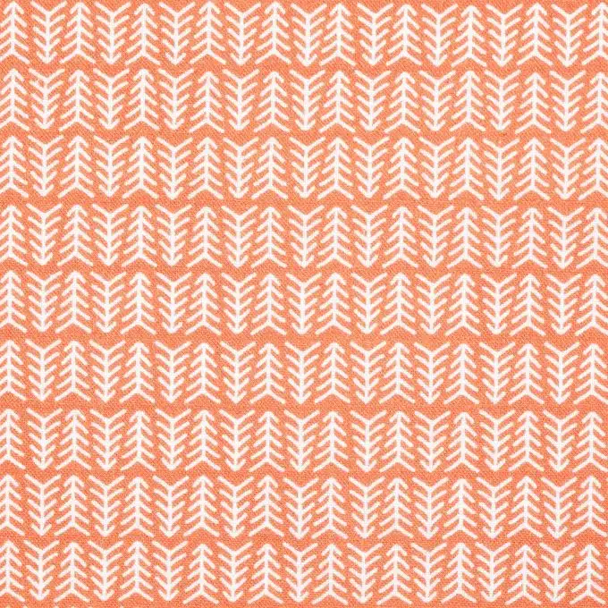 Tessuto cotone frecce corallo