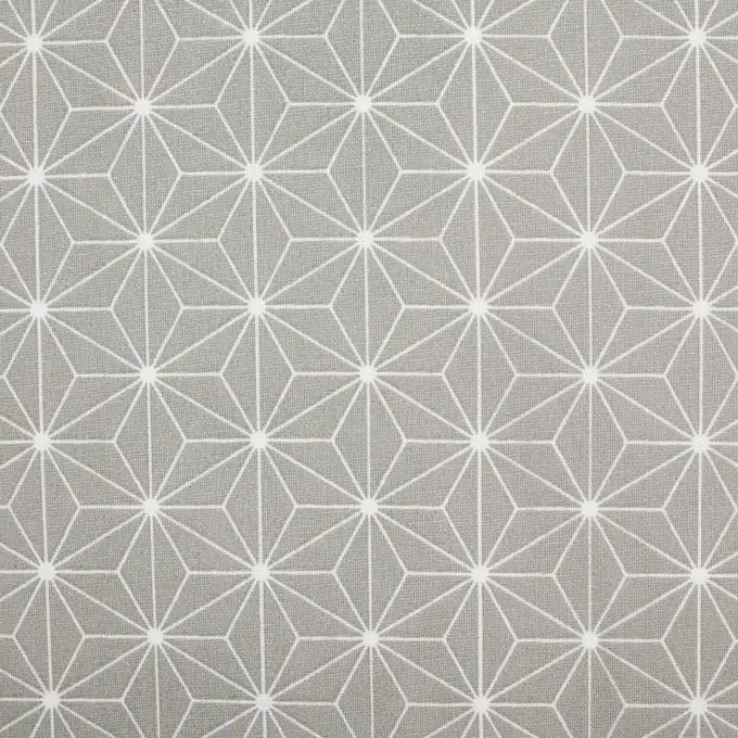 Tessuto giapponese geometrico asanoha grigio