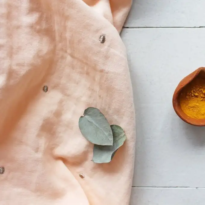 Doppia garza di cotone Stardust Powder - Atelier Brunette