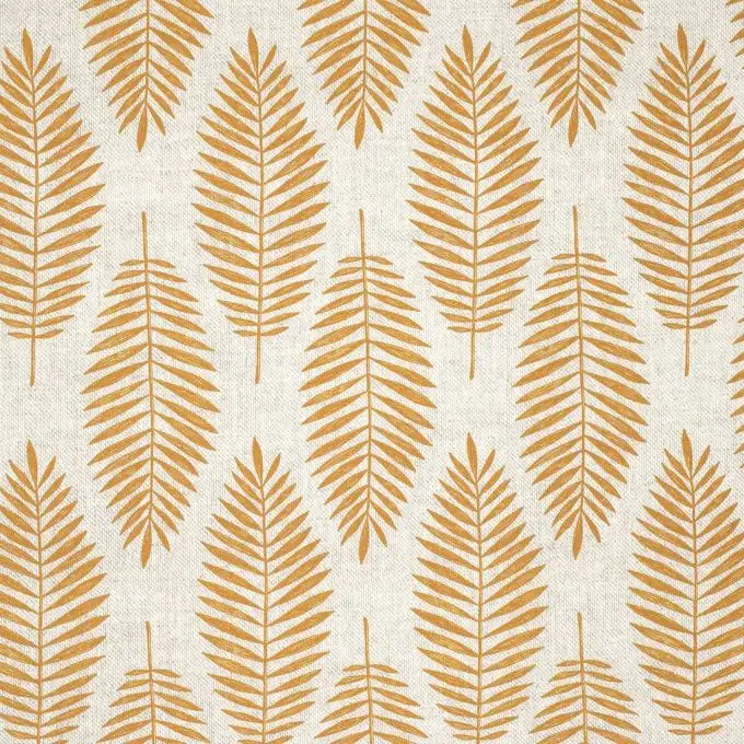 Tessuto cotone spesso foglie gialle