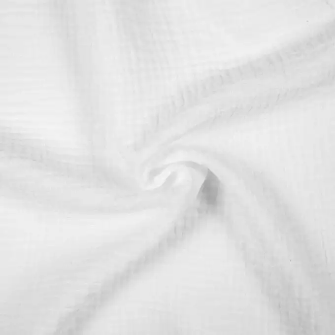 Tessuto doppia garza cotone Gaby bianco
