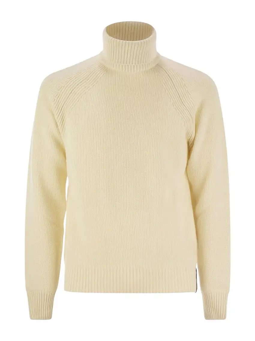 K-WAY Men's Sweater VIRGIL MERINO K8133NW ARM White