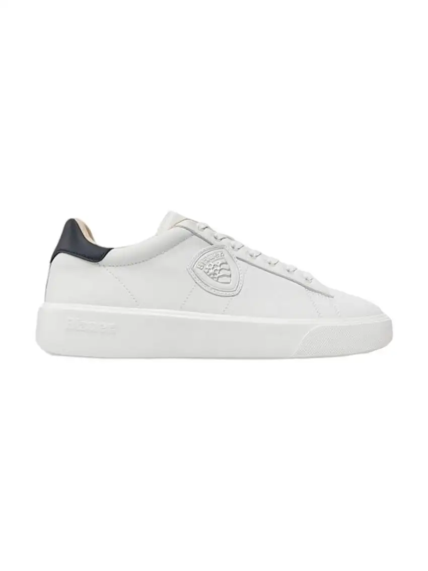 BLAUER Men's Sneaker BUCK F4BUCK01/LEA WHI/NVY White