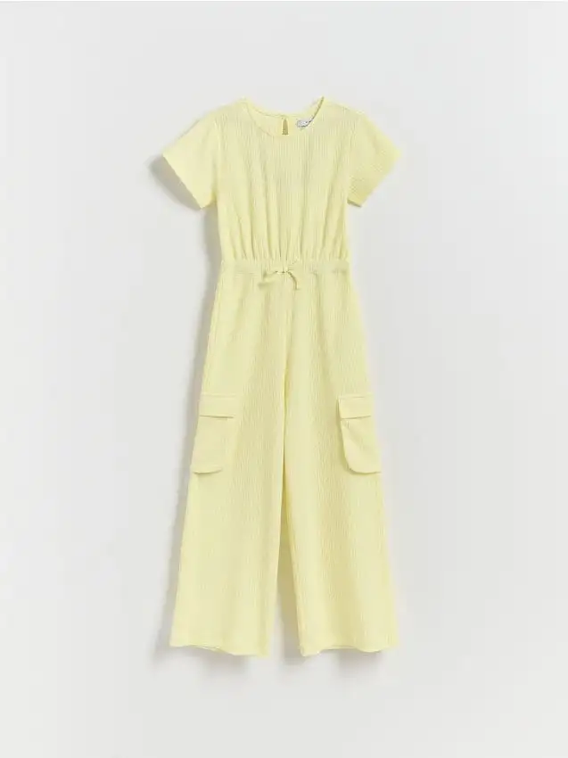 Tuta con tasche cargo Colore giallo chiaro