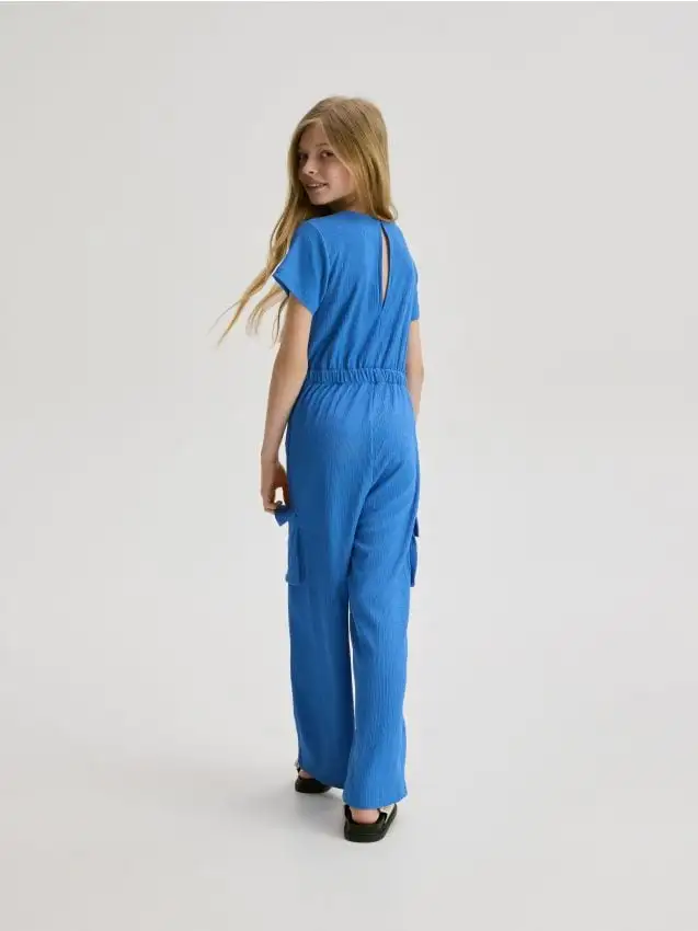 Tuta con tasche cargo Colore blu