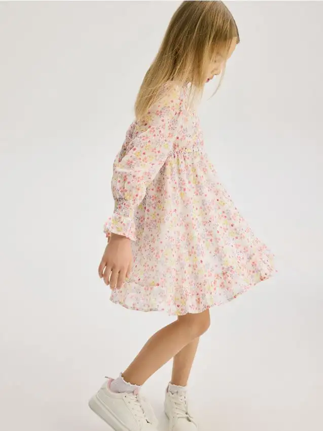 Vestito floreale Colore panna