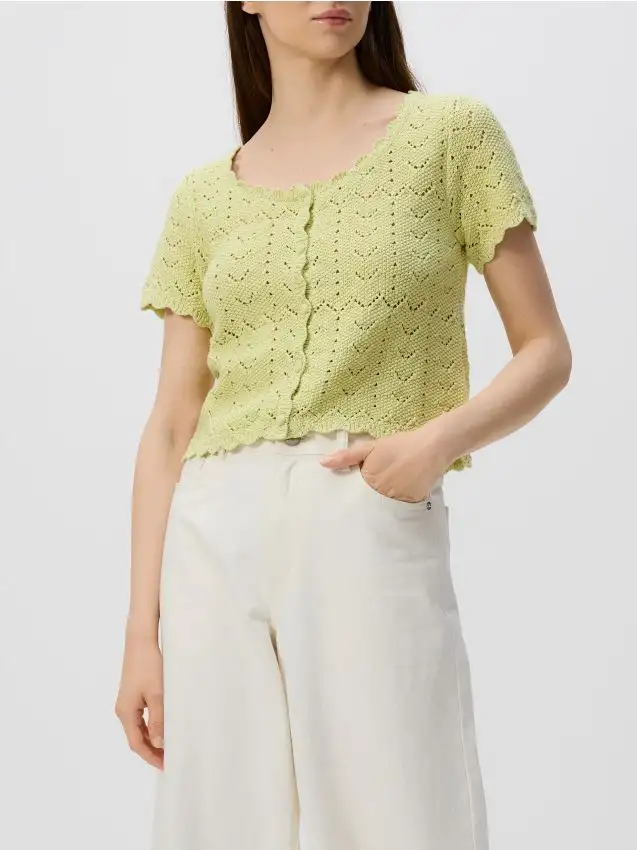 Top in cotone Colore verde