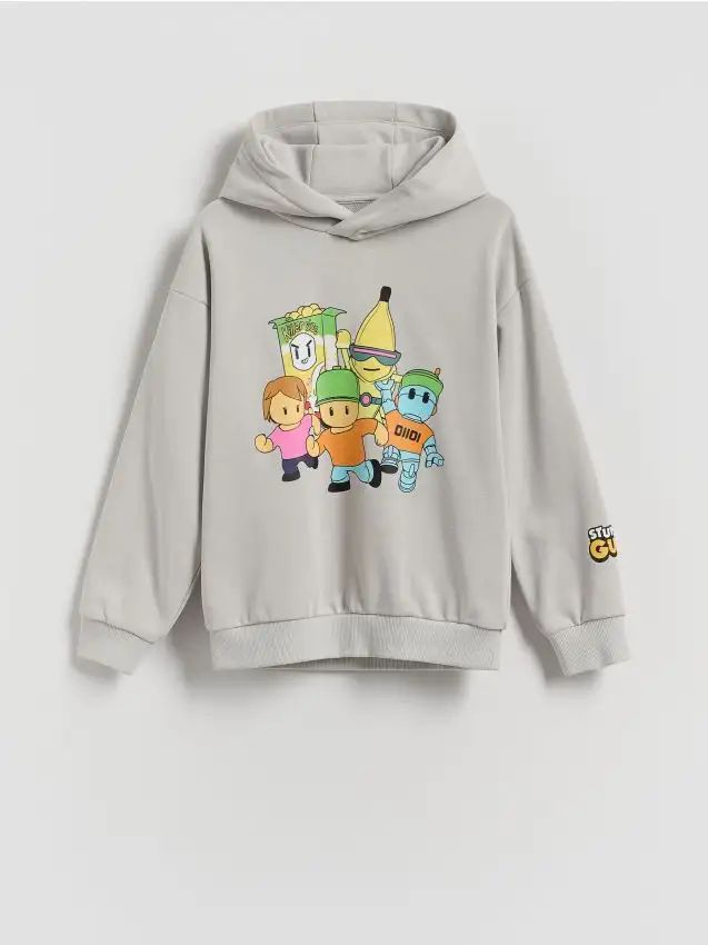 Felpa con cappuccio Stumble Guys Colore grigio chiaro