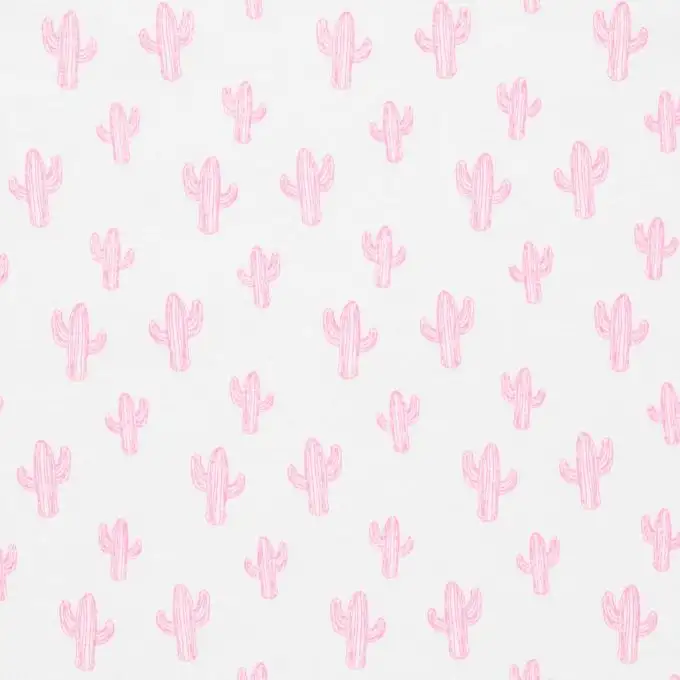 Tessuto maglia cotone Cactus rosa fluo