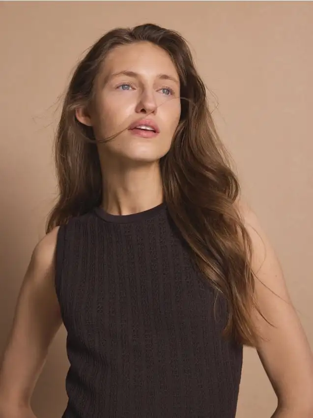 Abito in maglia Colore marrone scuro