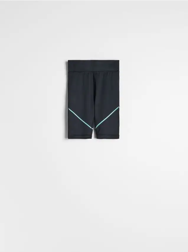 Pantaloncini sportivi con dettagli a nastro Colore nero