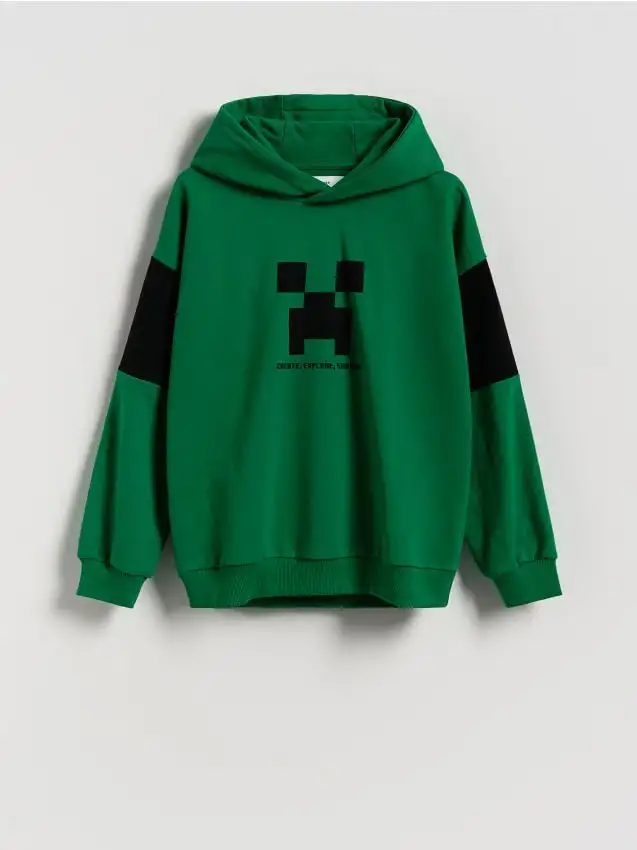 Felpa Minecraft Colore verde