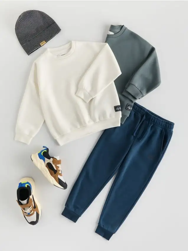 Felpa oversize stampata Colore panna