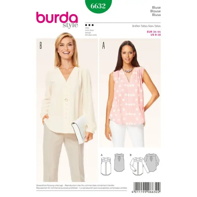 Modello burda 6632 tunica