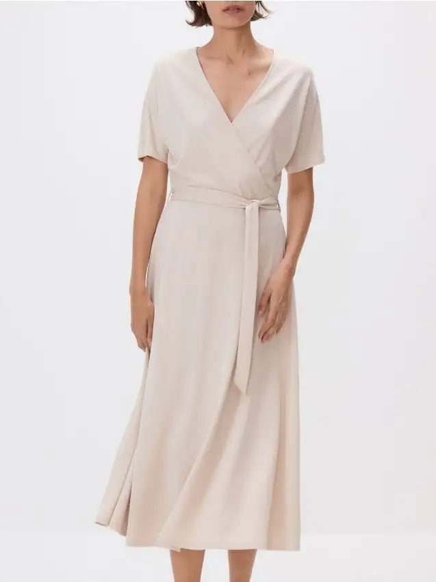 Abito midi in modal Colore nude