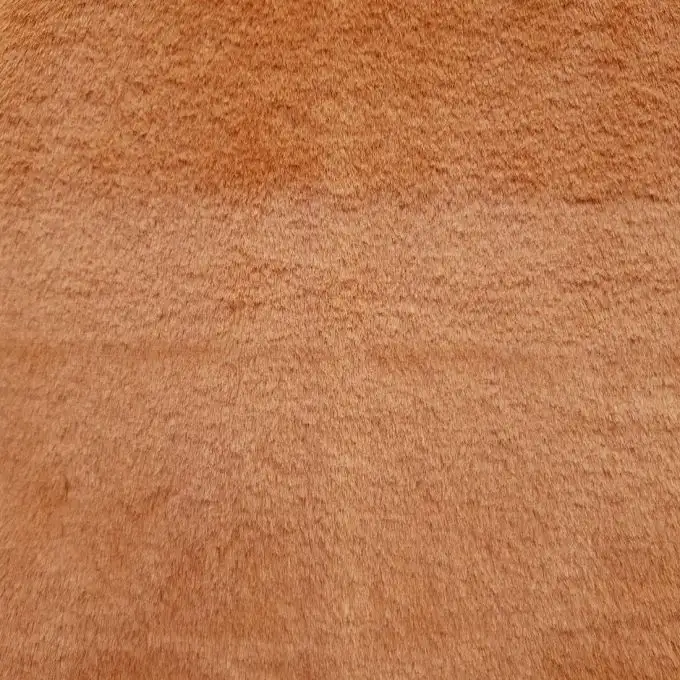 Tessuto pelliccia sintetica coniglio arancione bruciato 140