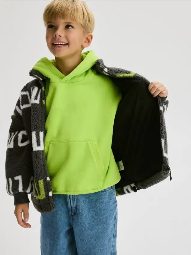 Felpa oversize con cappuccio Colore verde