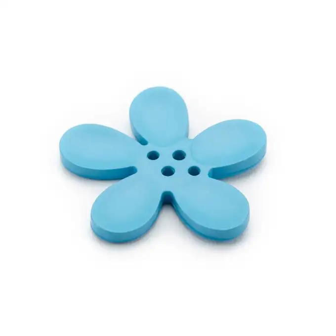 Pulsante fiore blu