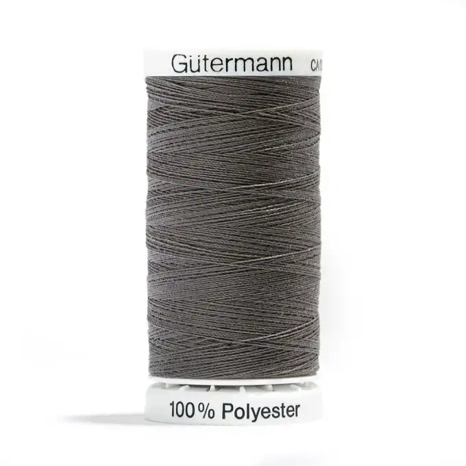 Bobina di filo poliestere Gütermann - Grigio - Nero - COL 635