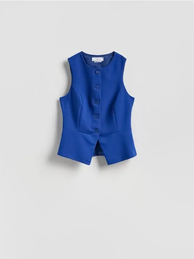 Gilet con aggiunta di viscosa Colore indaco