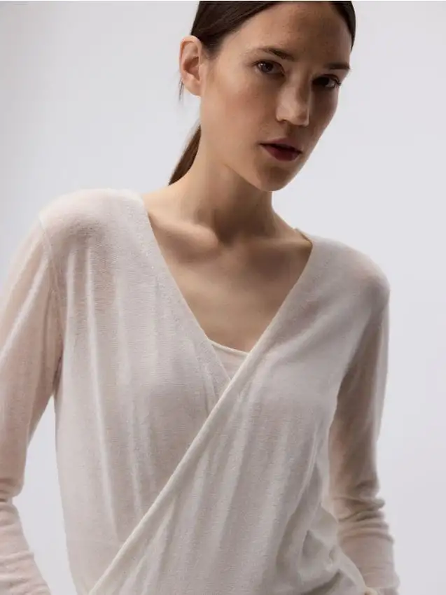 Maglione in lana Colore panna