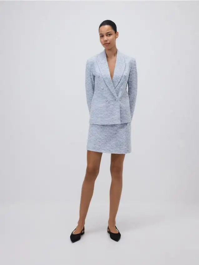 Gonna in maglia Colore blu pallido